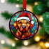 Labrador Fox Red in Santa Hat Suncatcher Decoration
